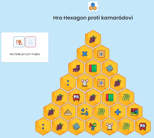 Hra Hexagon proti kamarádovi