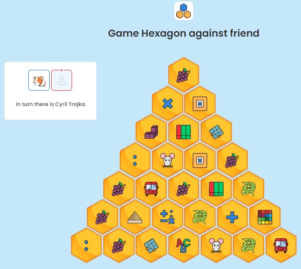 Game Hexagon against friend