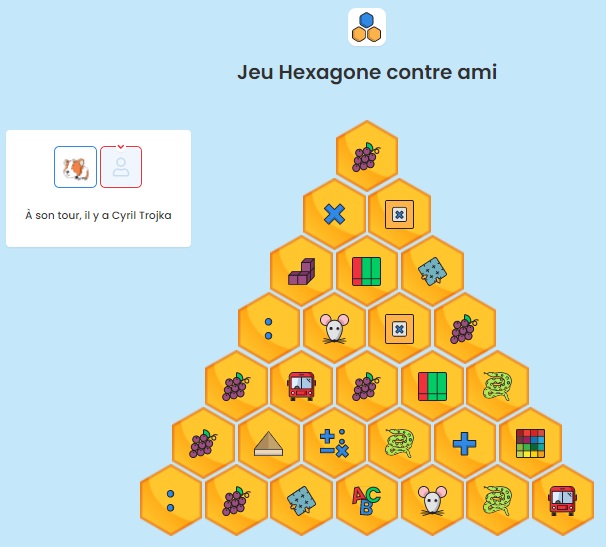 Jeu Hexagone contre ami